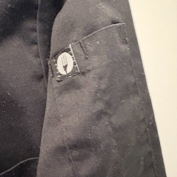 Chef Works Black Men’s Chef Jacket Long Sleeve French Cuff Size S EUC - Picture 4 of 5